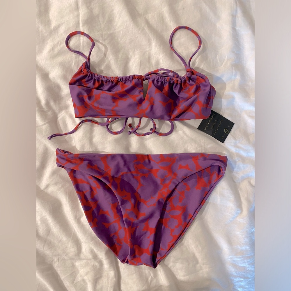 Skatie Red and Purple Floral Bikini - Demi and Cheryl